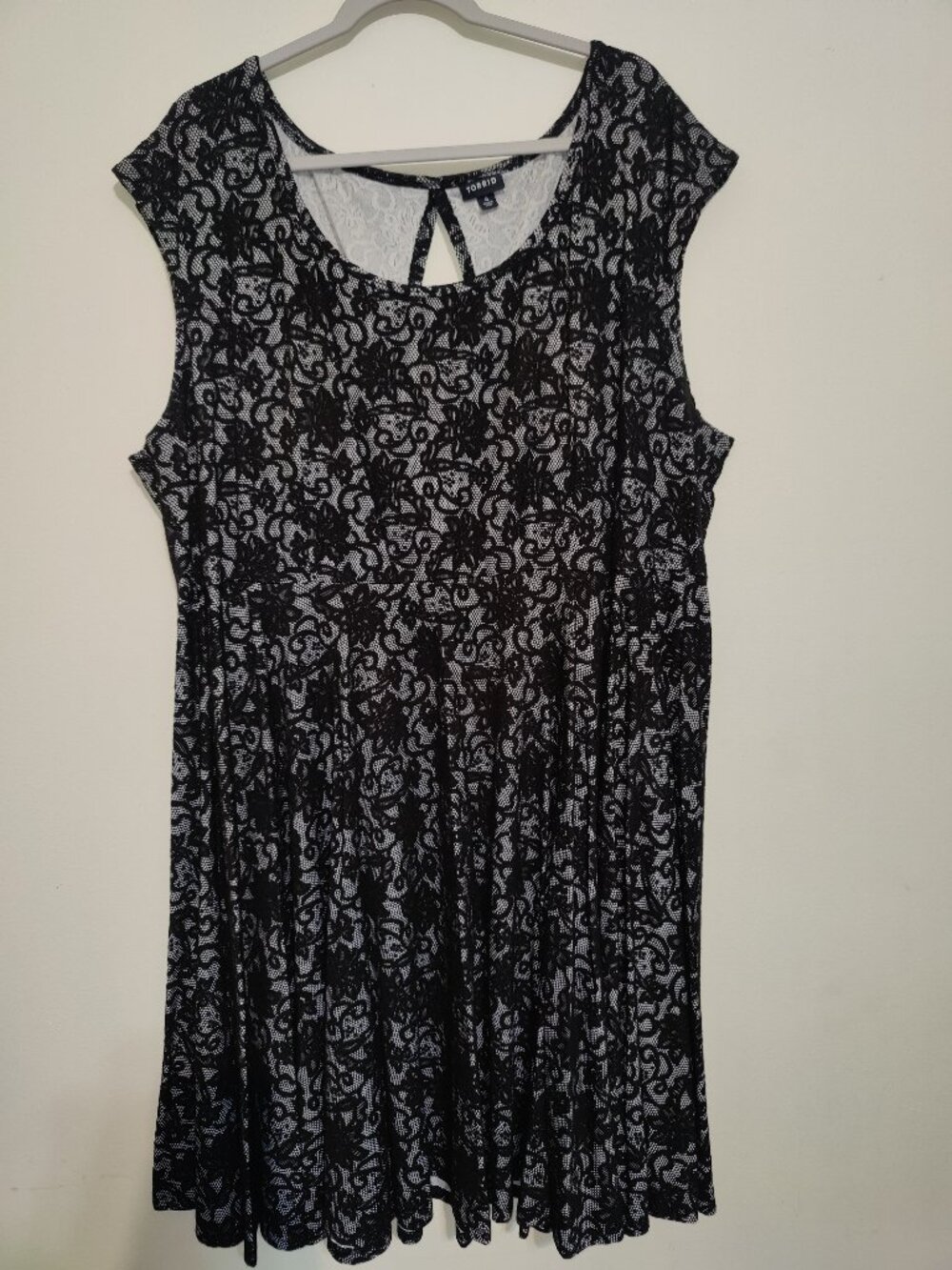 Torrid Dress, stretch fabric lace print size 5X